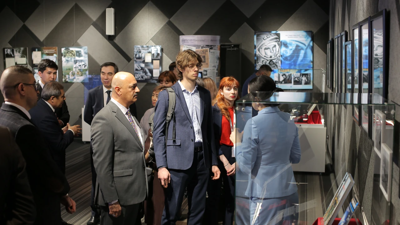 An exhibition commemorating the 65th anniversary of Yuri Gagarin's space flight has opened in Astana.